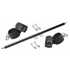 Black Doggy Style Spreader Bar Kit With Cuffs Bulk