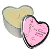 Crazy Girl Soy Massage Heart Candle - 4 oz Pink (Travel Size)